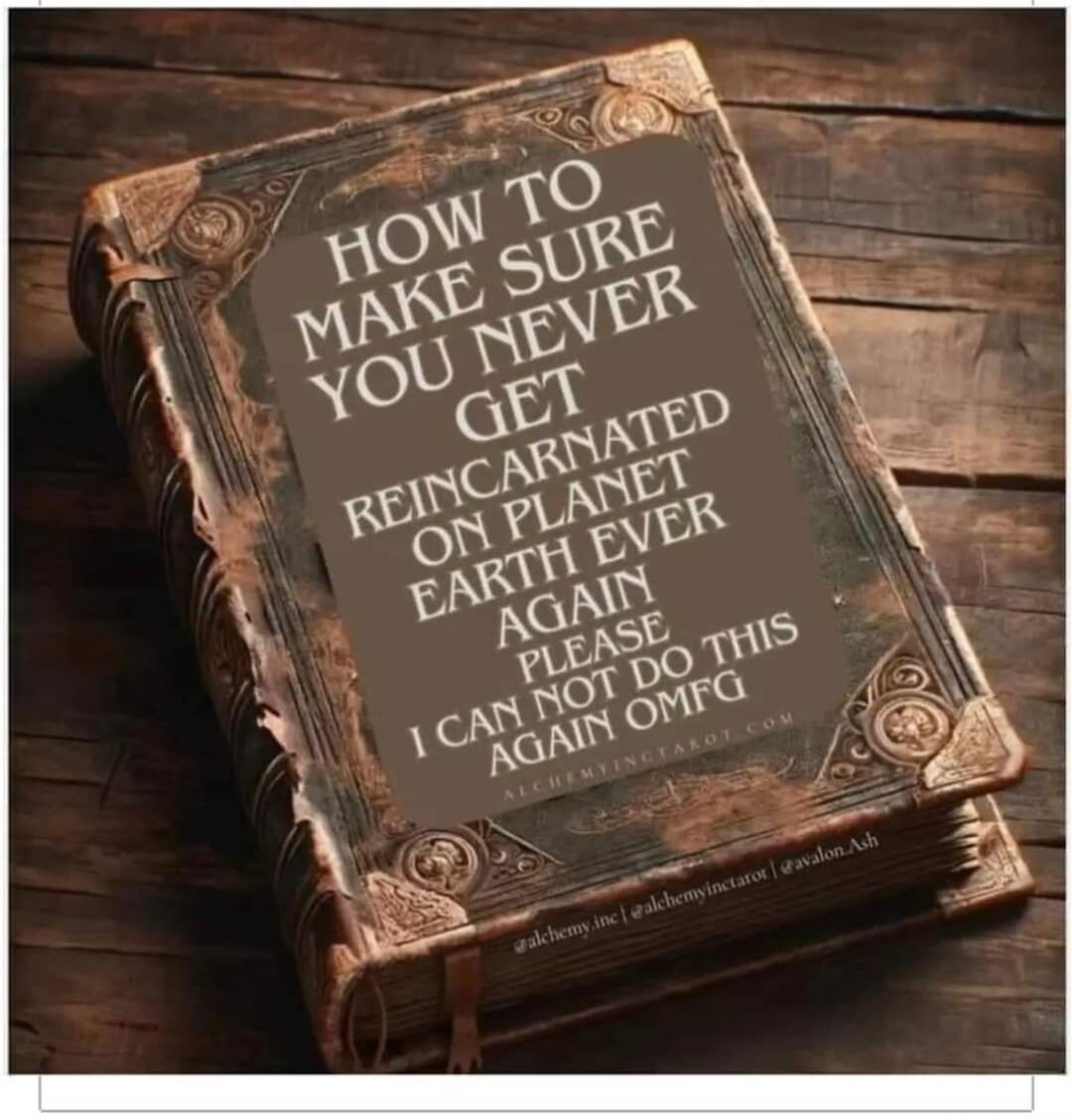 HOW TO MAKE SURE YOU NEVER GET REINCARNATED ON PLANET EARTH EVER AGAIN PLEASE I CANT DO THIS AGAIN OMFG