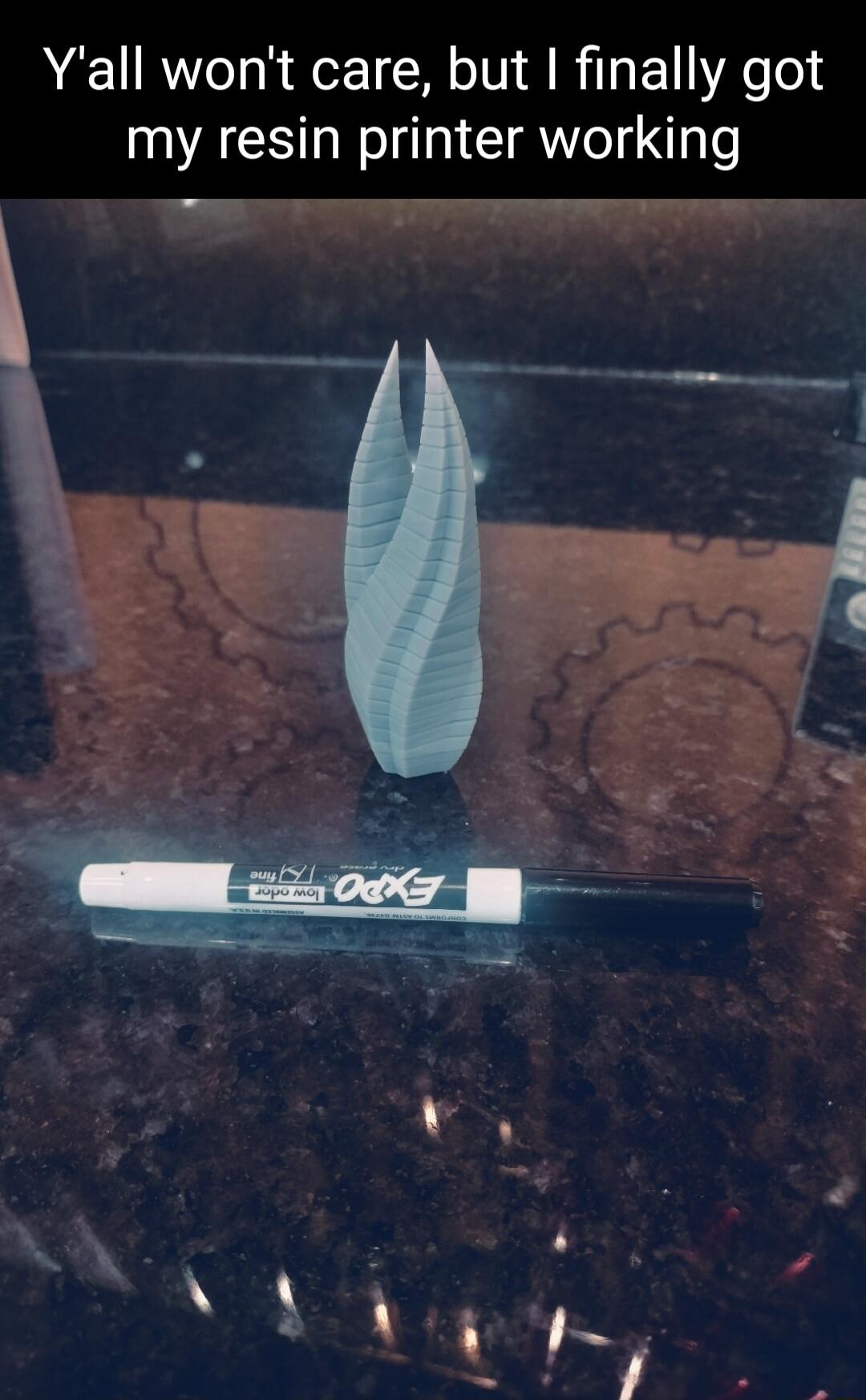 Yall wont care but finally got my resin printer working T wi