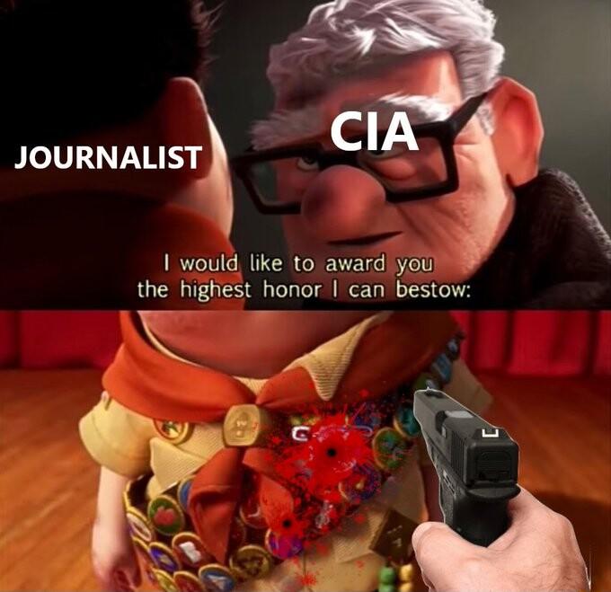 JOURNALIST would like to award you the fighest honor can bestow