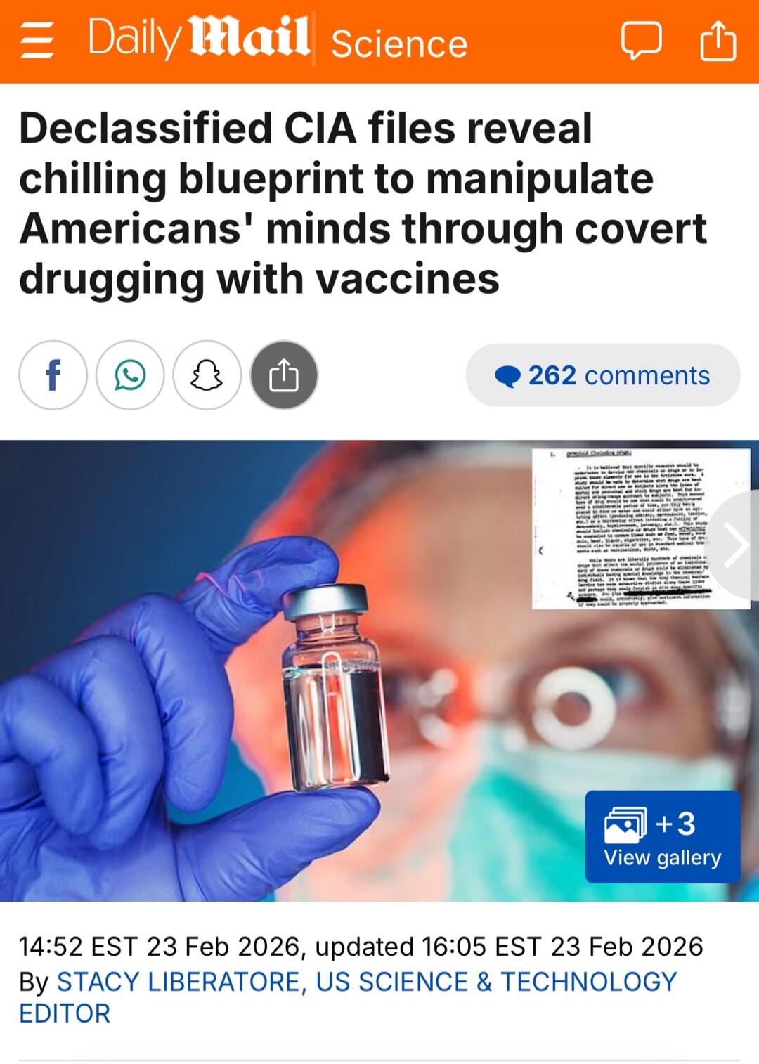 Declassified CIA files reveal chilling blueprint to manipulate Americans' minds through covert drugging with vaccines