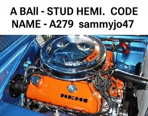 A BAIL - STUD HEMI. CODE NAME - A279 sammyjo47