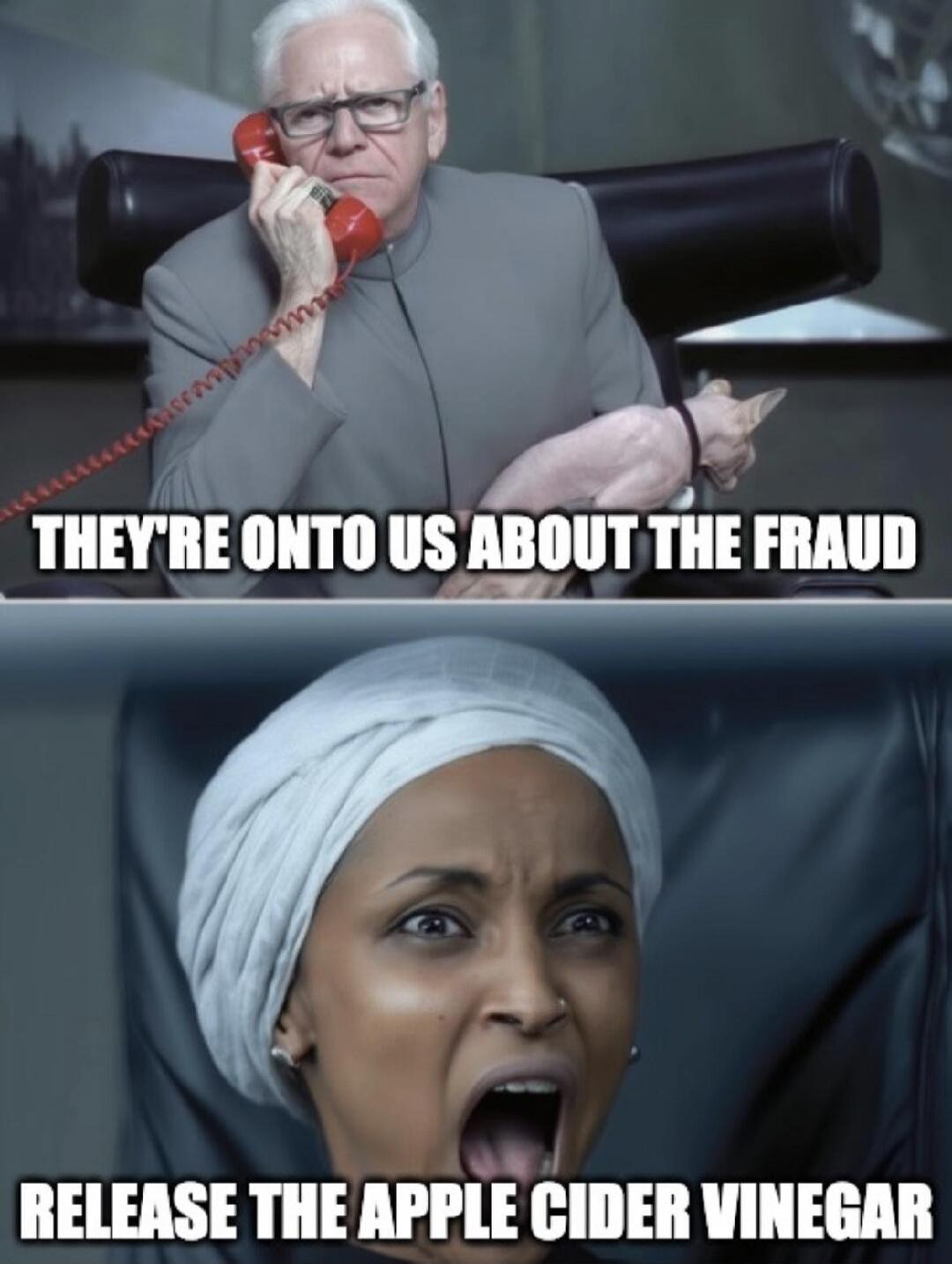 THEY'RE ONTO US ABOUT THE FRAUD RELEASE THE APPLE CIDER VINEGAR
