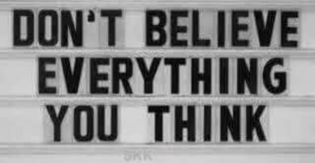 DON'T BELIEVE EVERYTHING YOU THINK