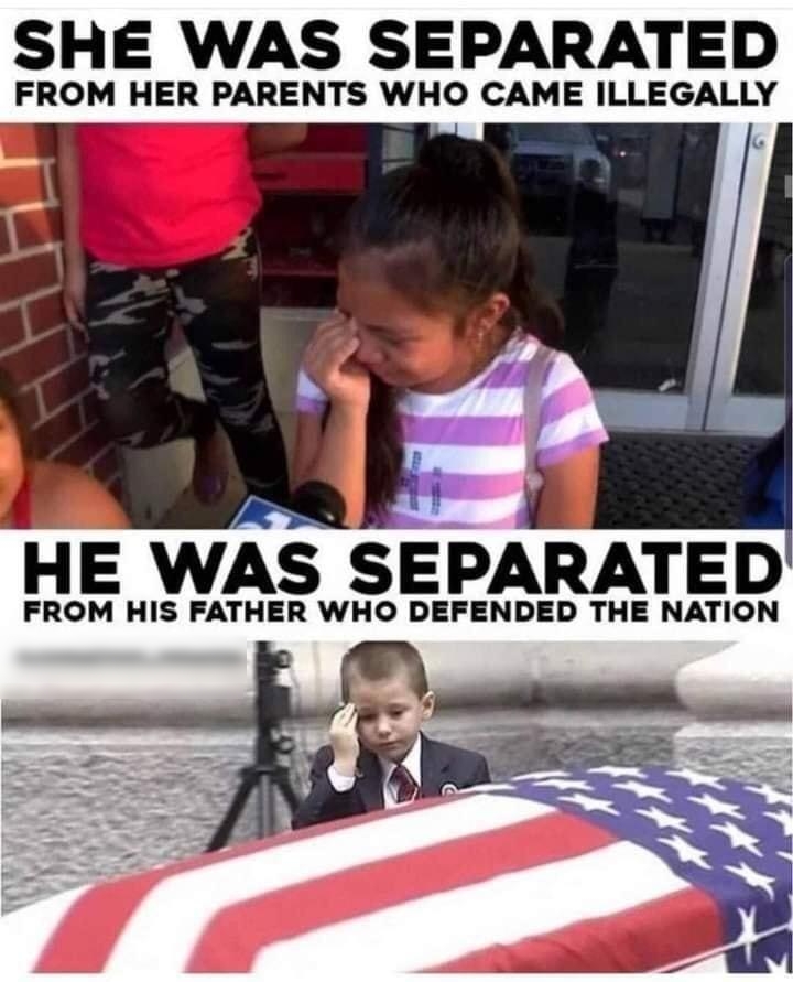 SHE WAS SEPARATED FROM HER PARENTS WHO CAME ILLEGALLY b 3 HE WAS SEPARATED FROM HIS FATHER WHO DEFENDED THE NATION p