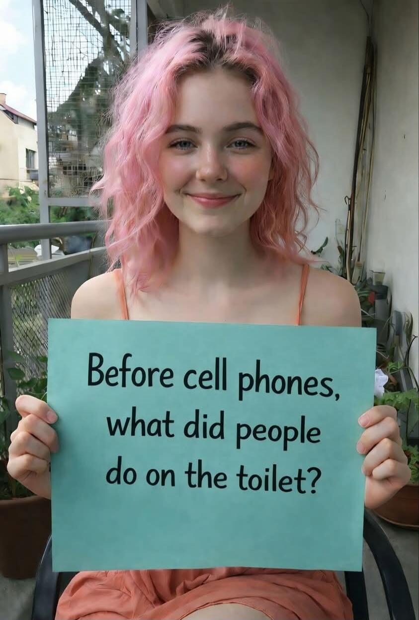 Before cell phones, what did people do on the toilet?