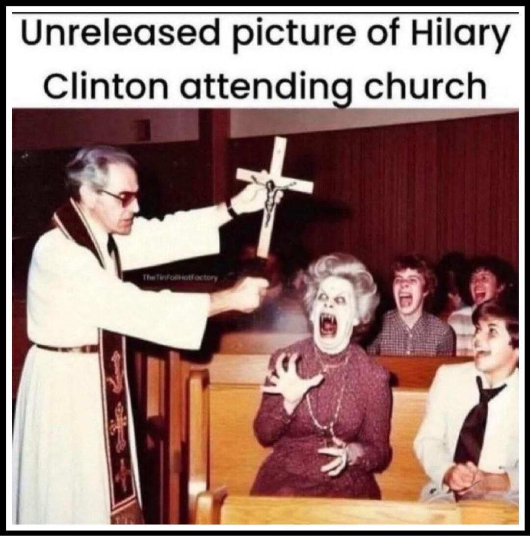 Unreleased picture of Hilary Clinton attending church
