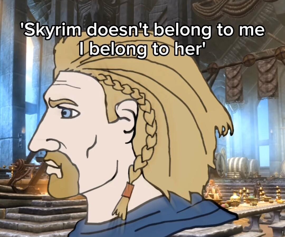 Skyrimydoesnitbelong to me o oelene g