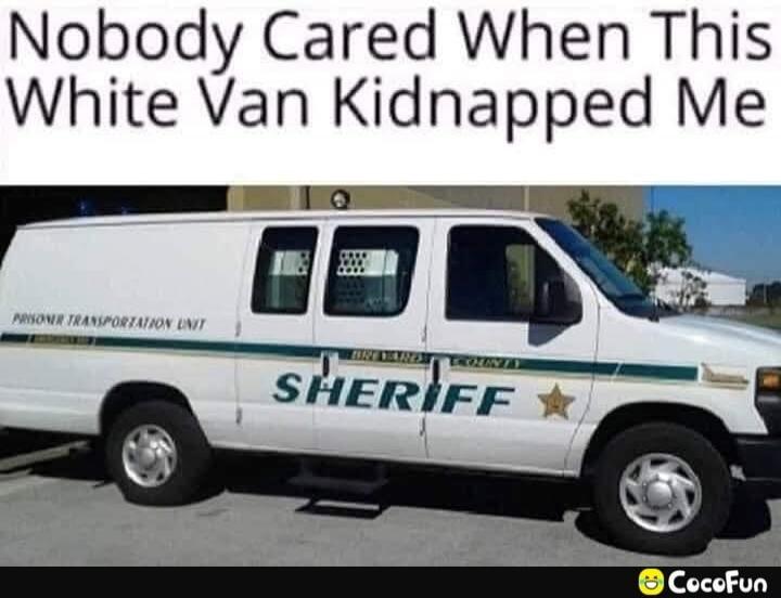 Nobody Cared When This White Van Kidnapped Me. PRISONER TRANSPORTATION UNIT. BREVARD COUNTY SHERIFF.