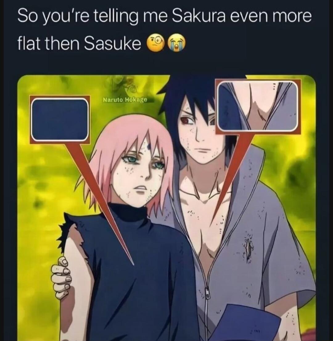 So youre telling me Sakura even more flat then Sasuke