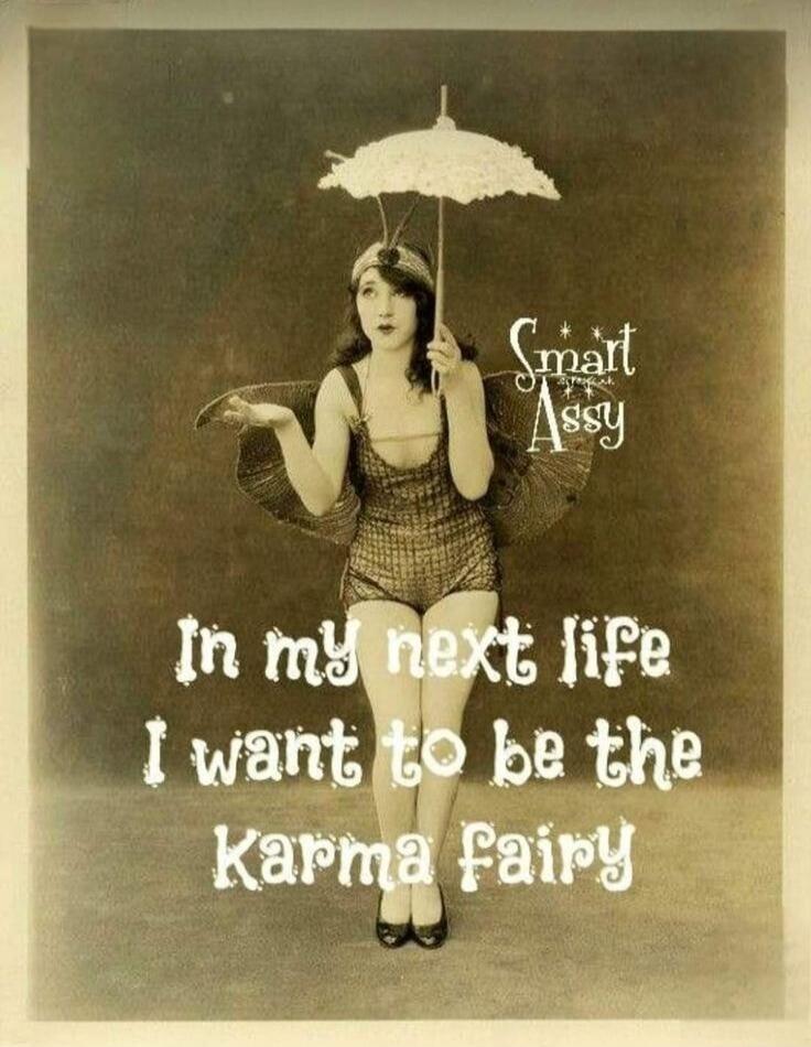 Smart Assy in my next life I want to be the karma fairy