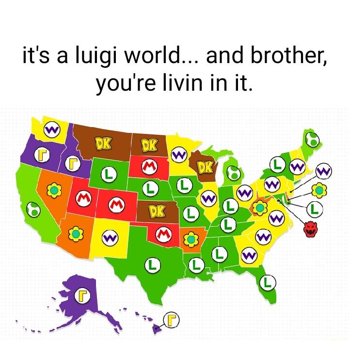 its a luigi world and brother youre livin in it