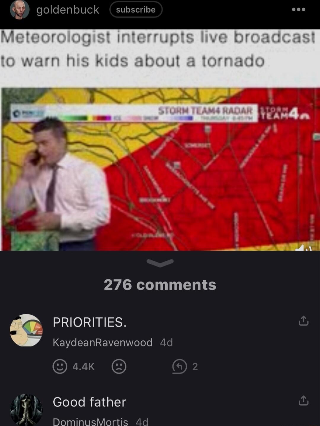 276 comments PRIORITIES KaydeanRavenwood 4d 3 Good father BaminiehMortis Ad