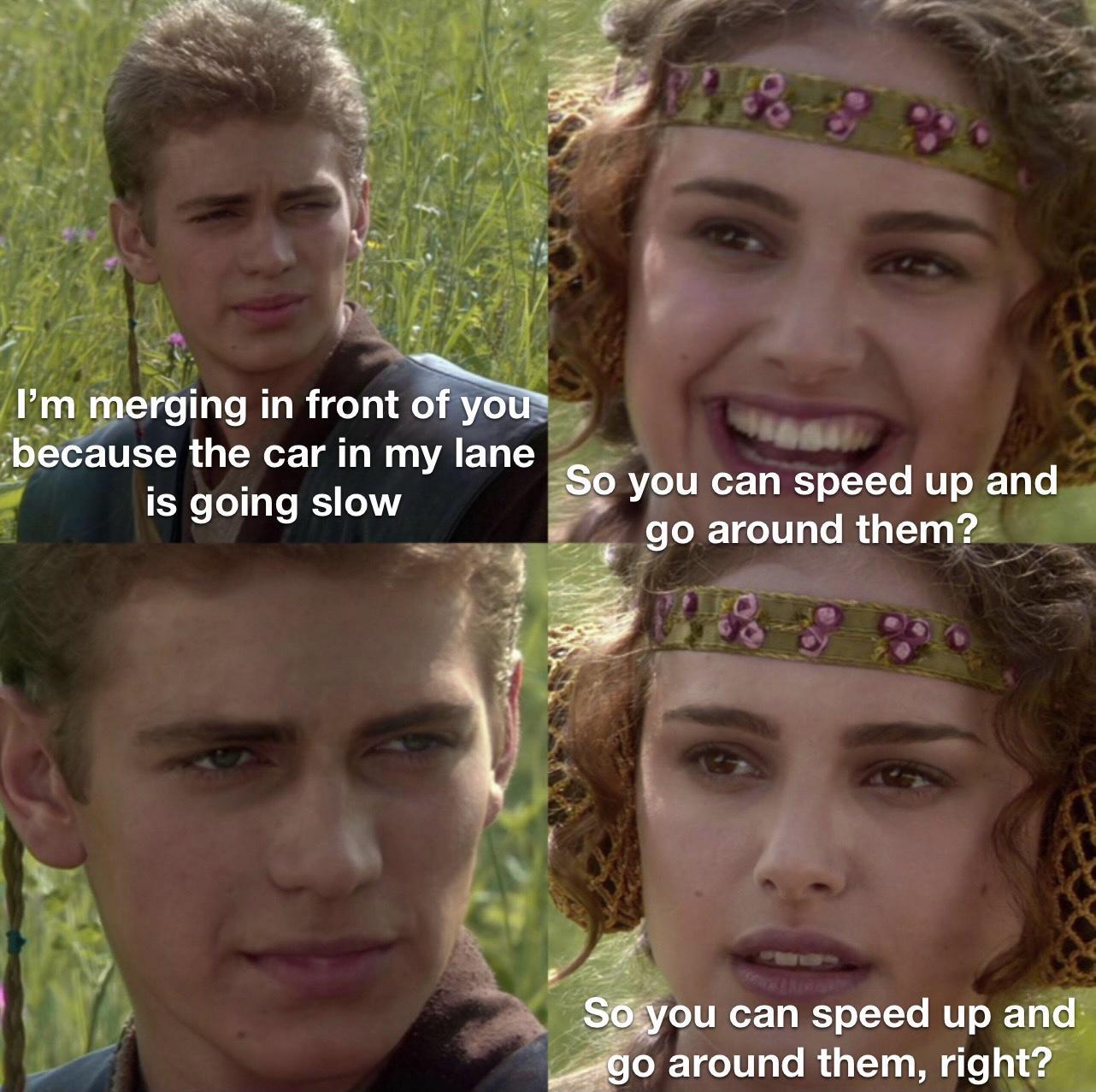 L an in front of UECR RIS EL Y is going slow