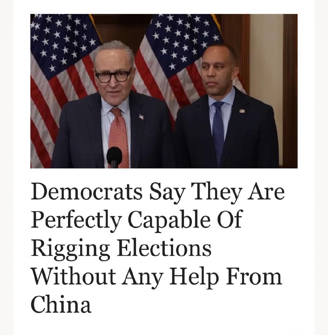 Democrats Say They Are Perfectly Capable Of Rigging Elections Without Any Help From China