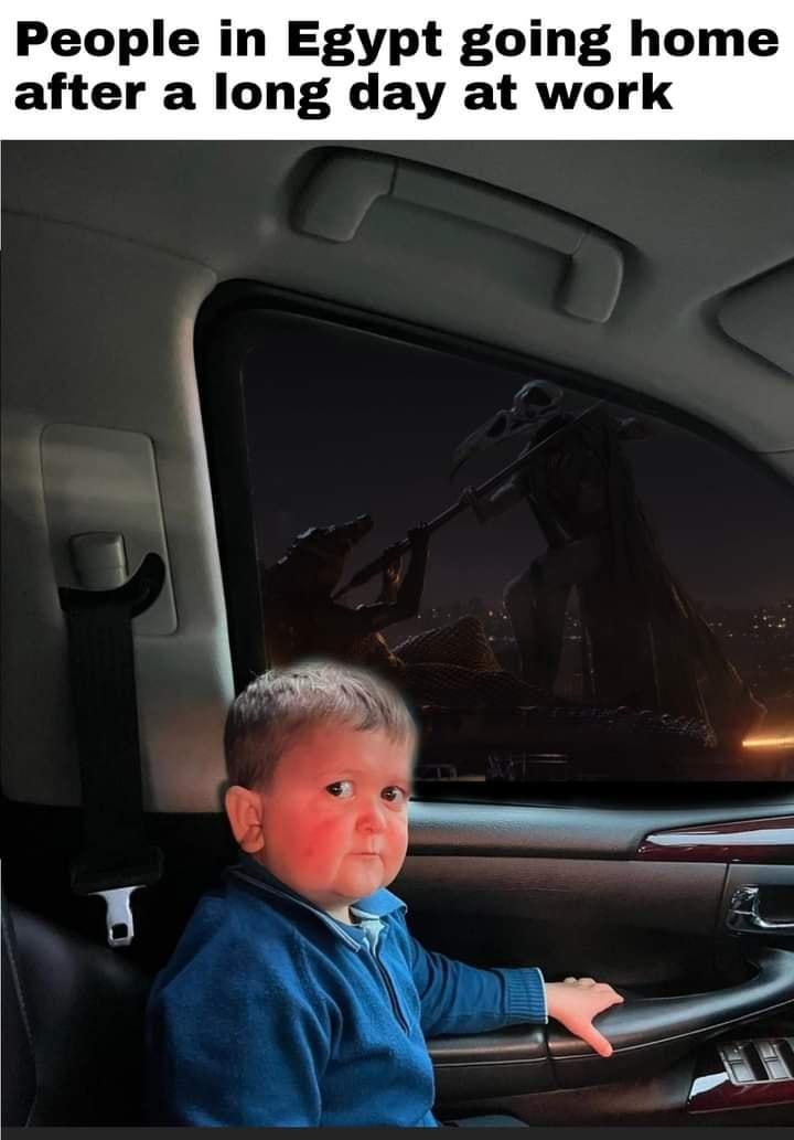 People in Egypt going home after a long day at work