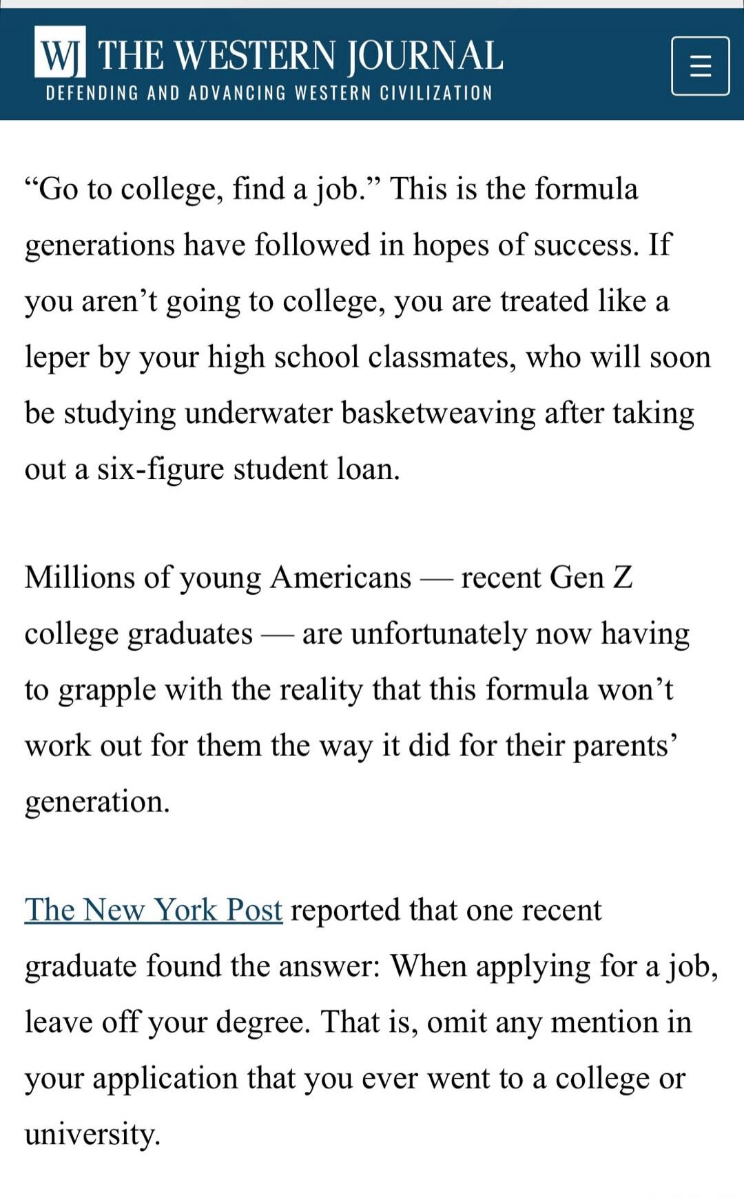 WJ THE WESTERN JOURNAL DEFENDING AND ADVANCING WESTERN CIVILIZATION 
