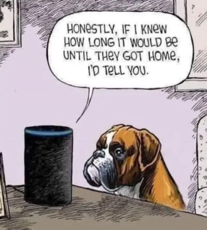 Honestly, if I knew how long it would be until they got home, I'd tell you.