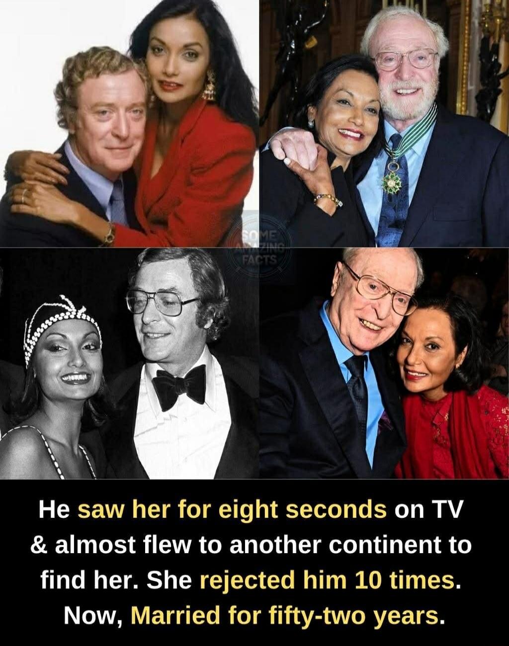 He saw her for eight seconds on TV & almost flew to another continent to find her. She rejected him 10 times. Now, Married for fifty-two years.