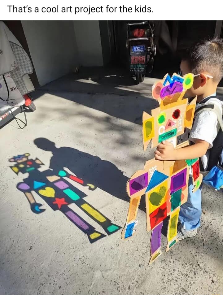 That's a cool art project for the kids.