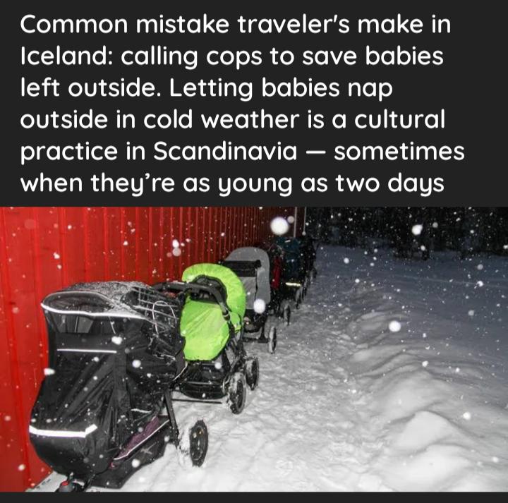 Common mistake travelers make in of1eaTo M elese Wele o1 e YW ool oIF left outside Letting babies nap o 5 o WaWele e R Yo d T e Well i Vo oelaiiol Ng T eleglealo V e RERTeT o IV 901 when theyre as young as two days