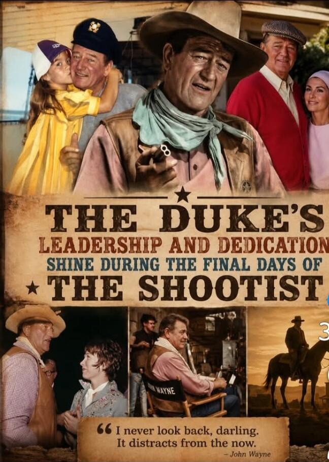 THE DUKE'S LEADERSHIP AND DEDICATION SHINE DURING THE FINAL DAYS OF THE SHOOTIST. I never look back, darling. It distracts from the now. - John Wayne. WAYNE.