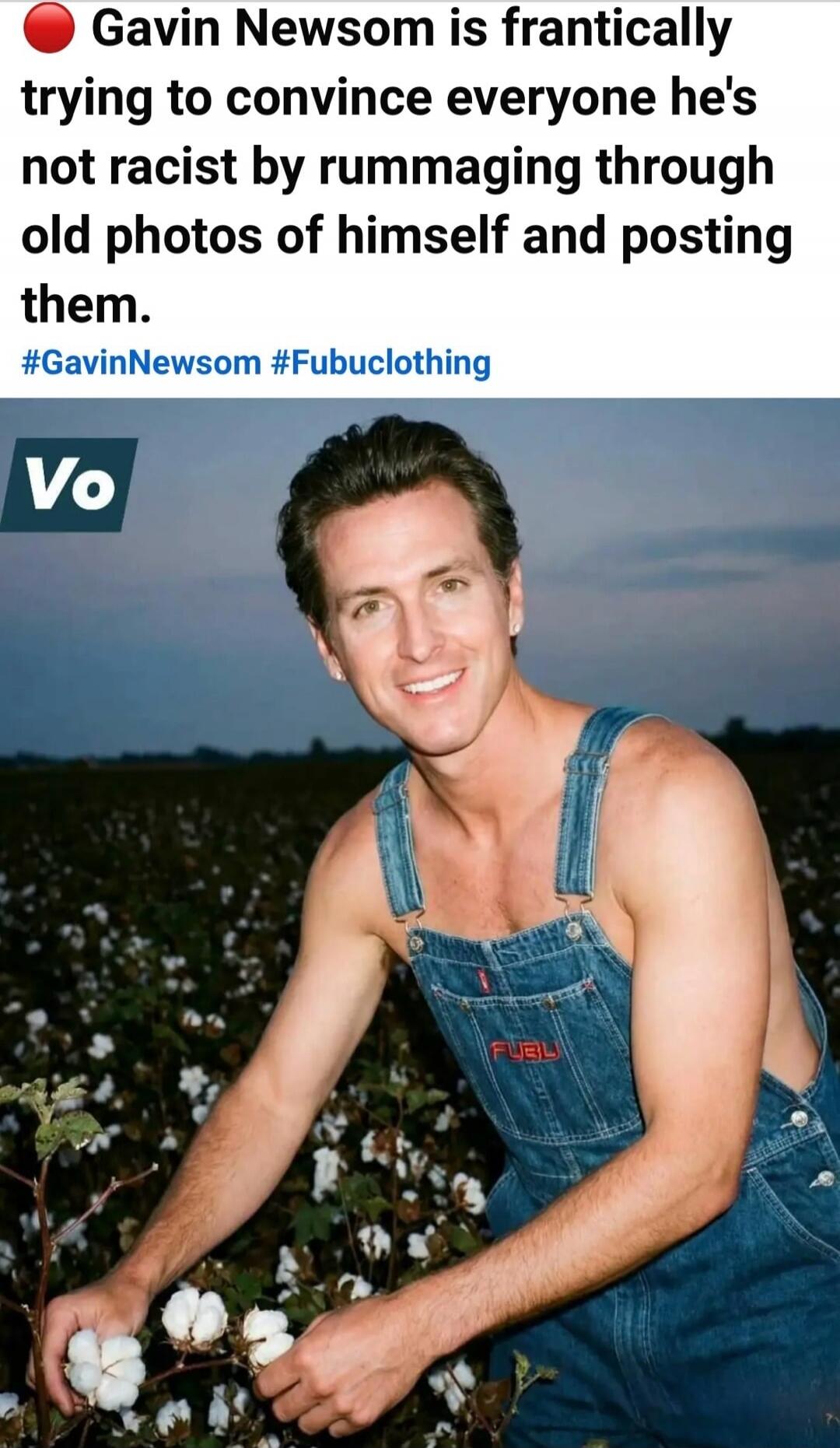 Gavin Newsom is frantically trying to convince everyone he's not racist by rummaging through old photos of himself and posting them.
#GavinNewsom #Fubuclothing