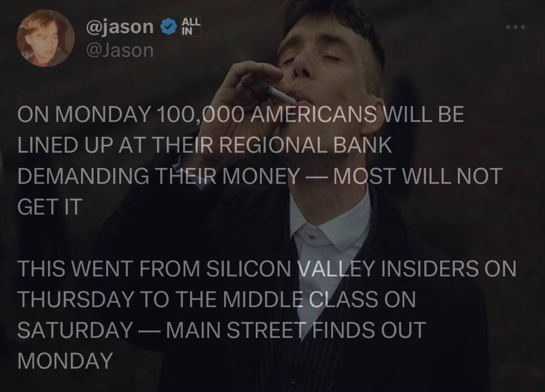 GEEL RN Jason elNAVeINIsYNE oe LINED UP AT THEIR F NAL B DEMANDING THEIR MONE camiy THIS WENT FROM SILICON THURSDAY TO THE MIDDLEEFASS ON SATURDAY MAIN STREE MONDAY