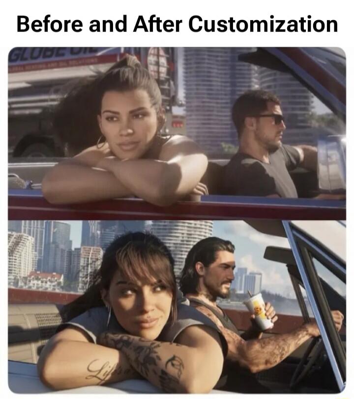 Before and After Customization