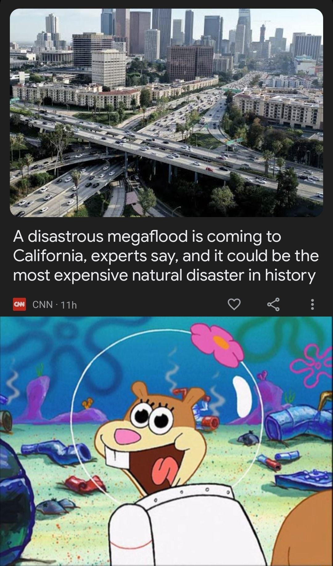 A disastrous megaflood is coming to T elgy M T SR ATy Te Nidl oV e f o TR 1 most expensive natural disaster in history o o