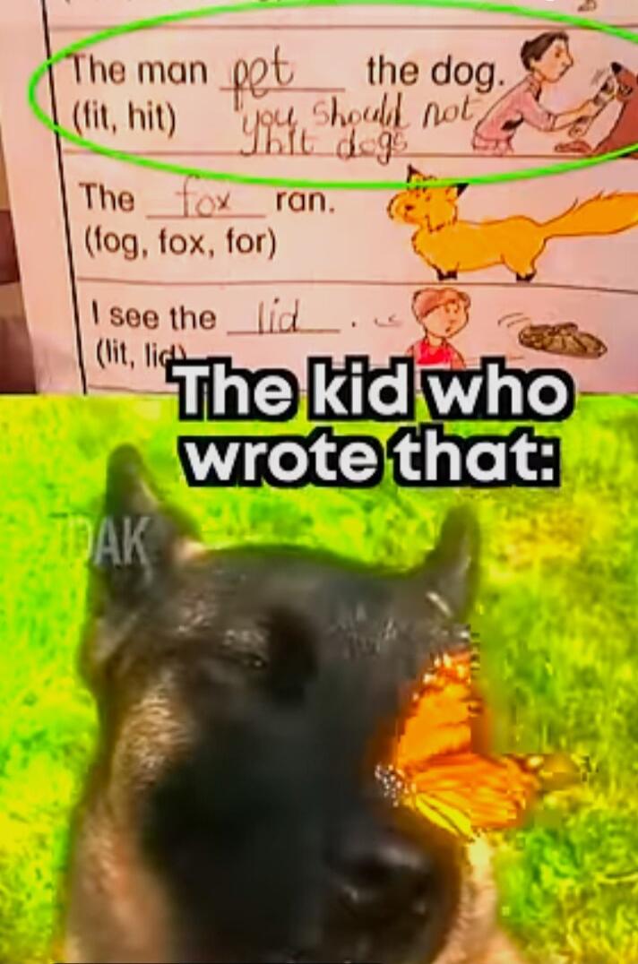 i The fox fog fox for ran