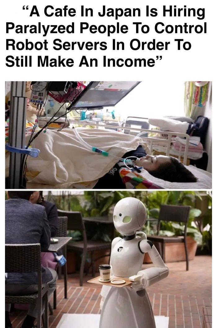 A Cafe In Japan Is Hiring Paralyzed People To Control Robot Servers In Order To Still Make An Income
