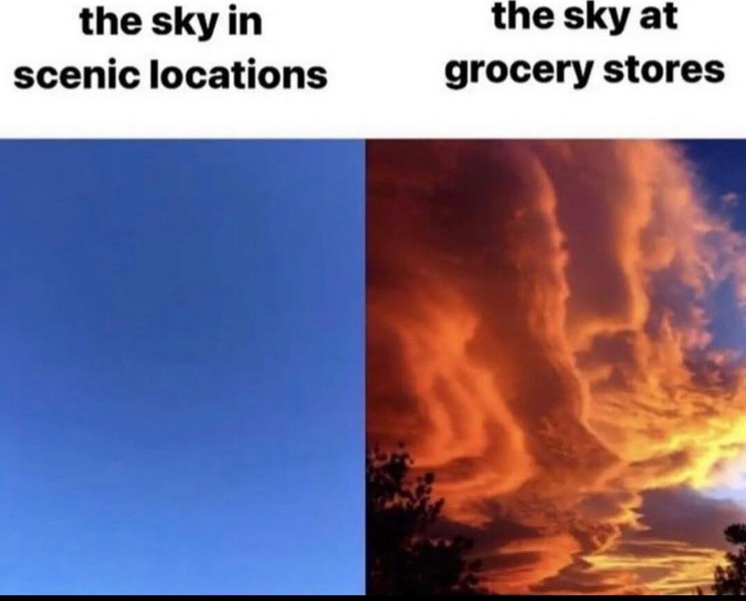 the sky in the sky at scenic locations grocery stores