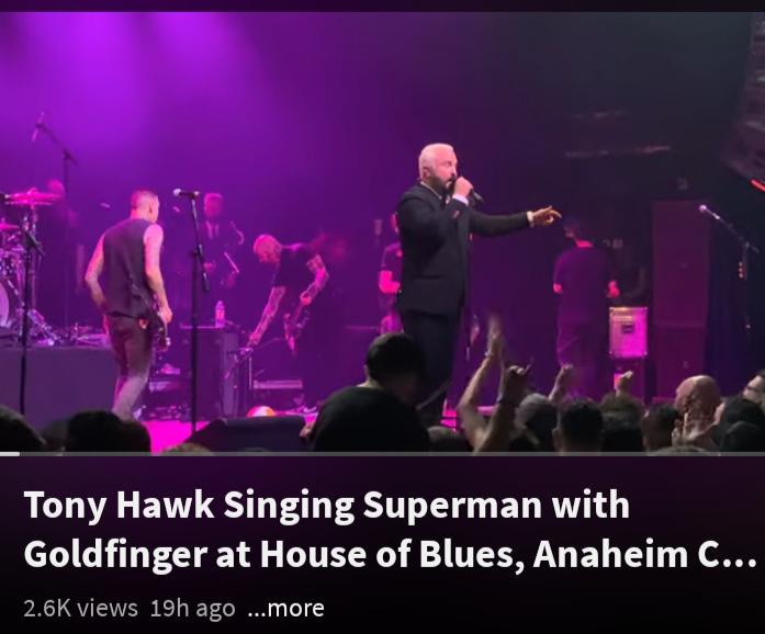 Tony Hawk Singing Superman with Goldfinger at House of Blues Anaheim C 26K views 19h ago more