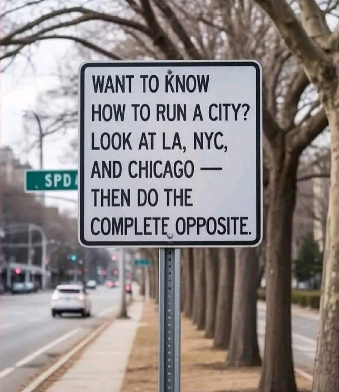 WANT TO KNOW HOW TO RUN A CITY? LOOK AT LA, NYC, AND CHICAGO — THEN DO THE COMPLETE OPPOSITE.