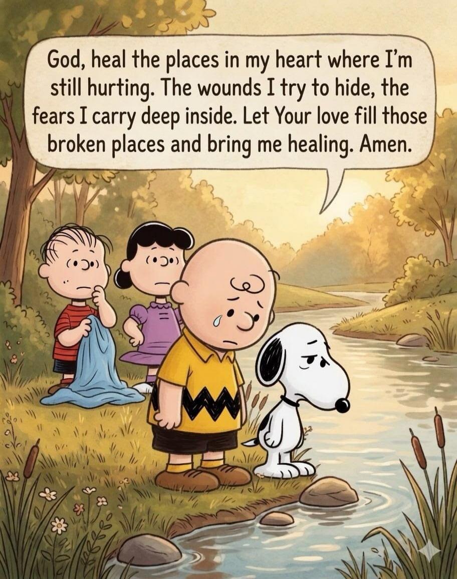 God, heal the places in my heart where I'm still hurting. The wounds I try to hide, the fears I carry deep inside. Let Your love fill those broken places and bring me healing. Amen.