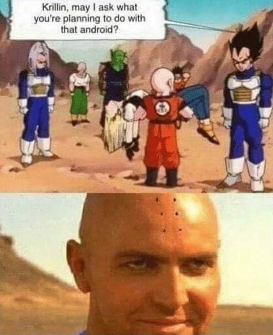 Krillin may ask what youre planning to do with that android