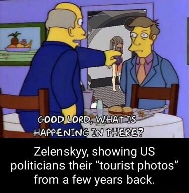 Zelenskyy showing US politicians their tourist photos HCIER CVATCE ISR T
