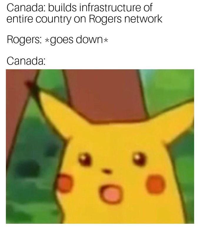 Canada builds infrastructure of entire country on Rogers network Rogers xgoes down Canada