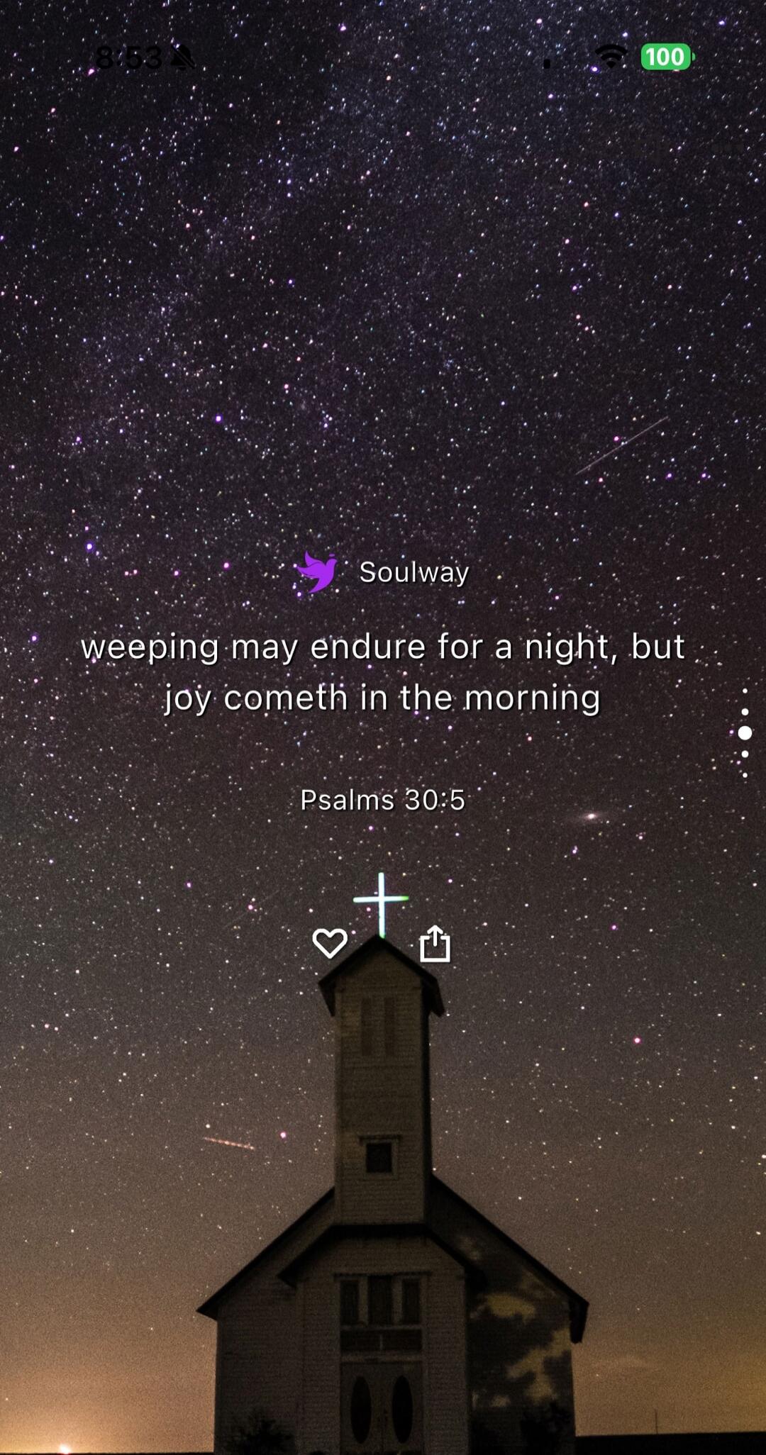 Weeping may endure for a night, but joy cometh in the morning. Psalms 30:5