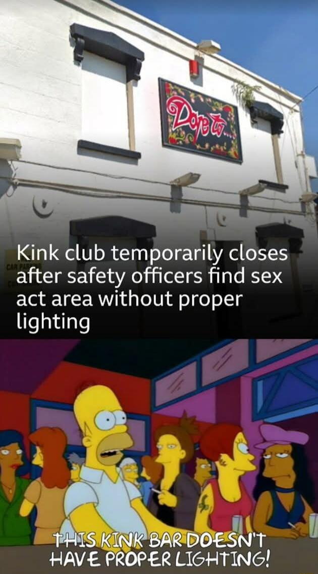 Kink club temporarily closes after safety officers find sex act area without proper lighting
This kink bar doesn't have proper lighting!