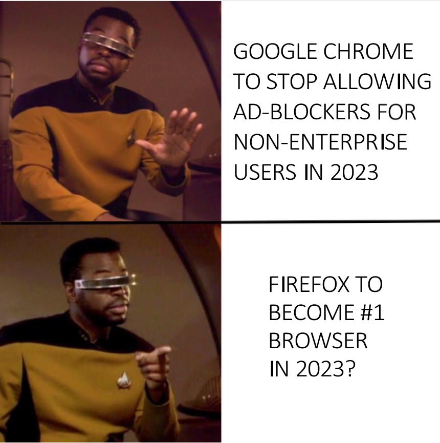 GOOGLE CHROME TO STOP ALLOWING AD BLOCKERS FOR NON ENTERPRISE USERS IN 2023 FIREFOX TO BECOME 1 BROWSER IN 20237