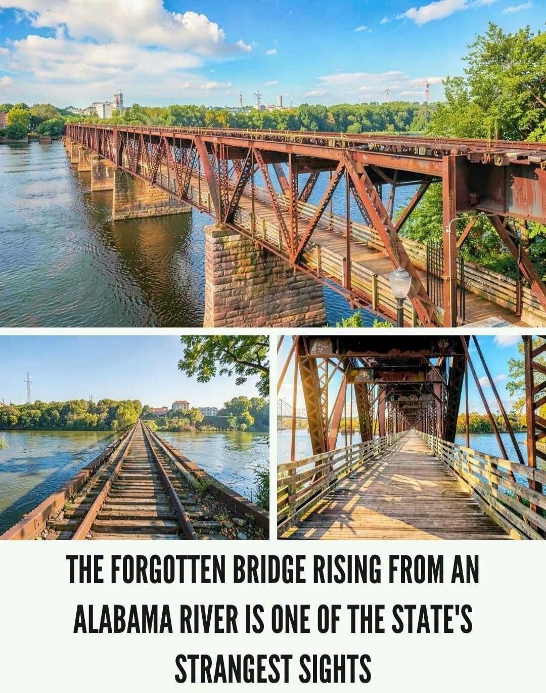 THE FORGOTTEN BRIDGE RISING FROM AN ALABAMA RIVER IS ONE OF THE STATE'S STRANGEST SIGHTS