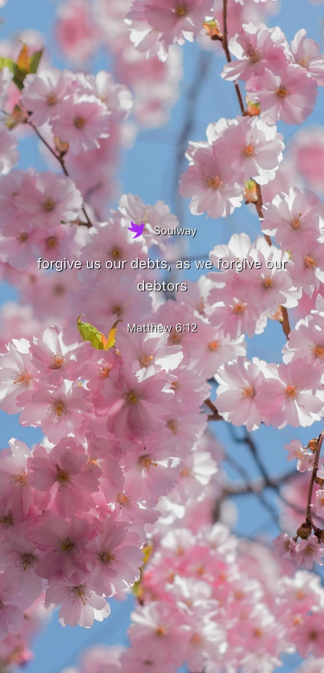 Soulway forgive us our debts, as we forgive our debtors Matthew 6:12