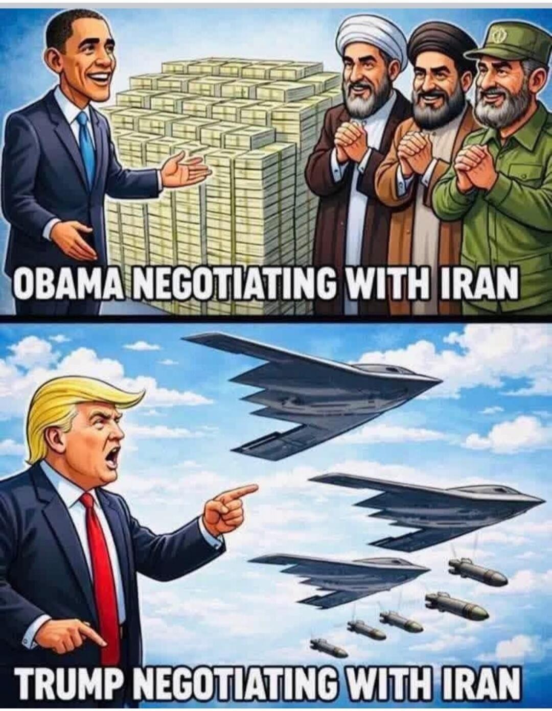 OBAMA NEGOTIATING WITH IRAN TRUMP NEGOTIATING WITH IRAN