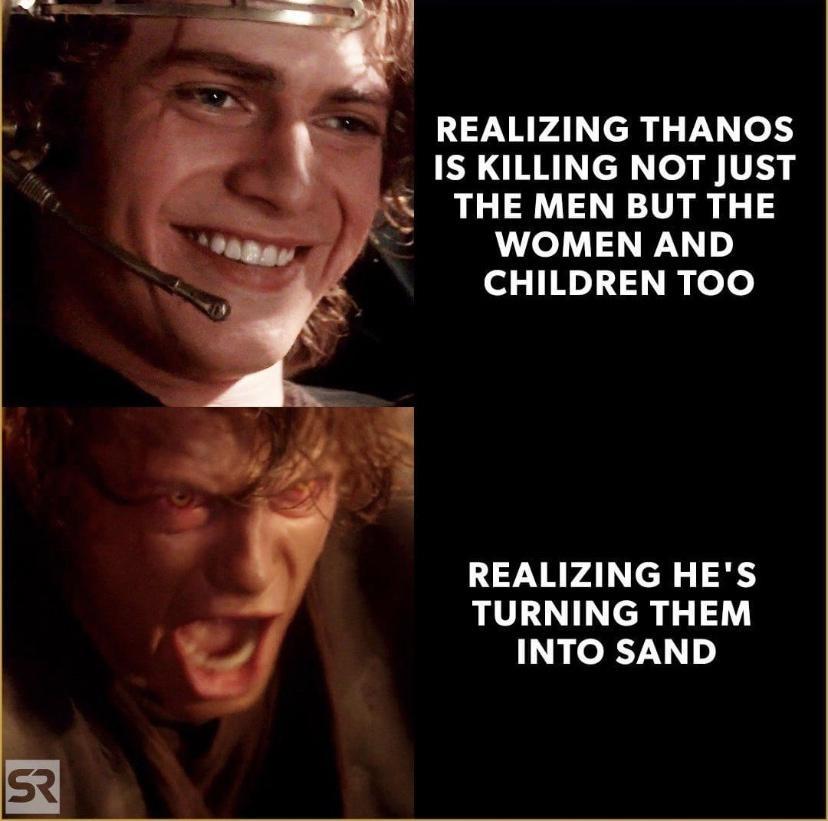 REALIZING THANOS _ ISKILLING NOT JUST THE MEN BUT THE WOMEN AND o 11Hn 3 R Yele FRYAL ch o TURNING THEM INTO SAND