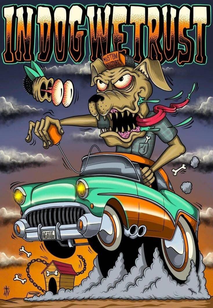 IN DOG WE TRUST KUSTOM KULTURE WEIRDOG GOOD BOY