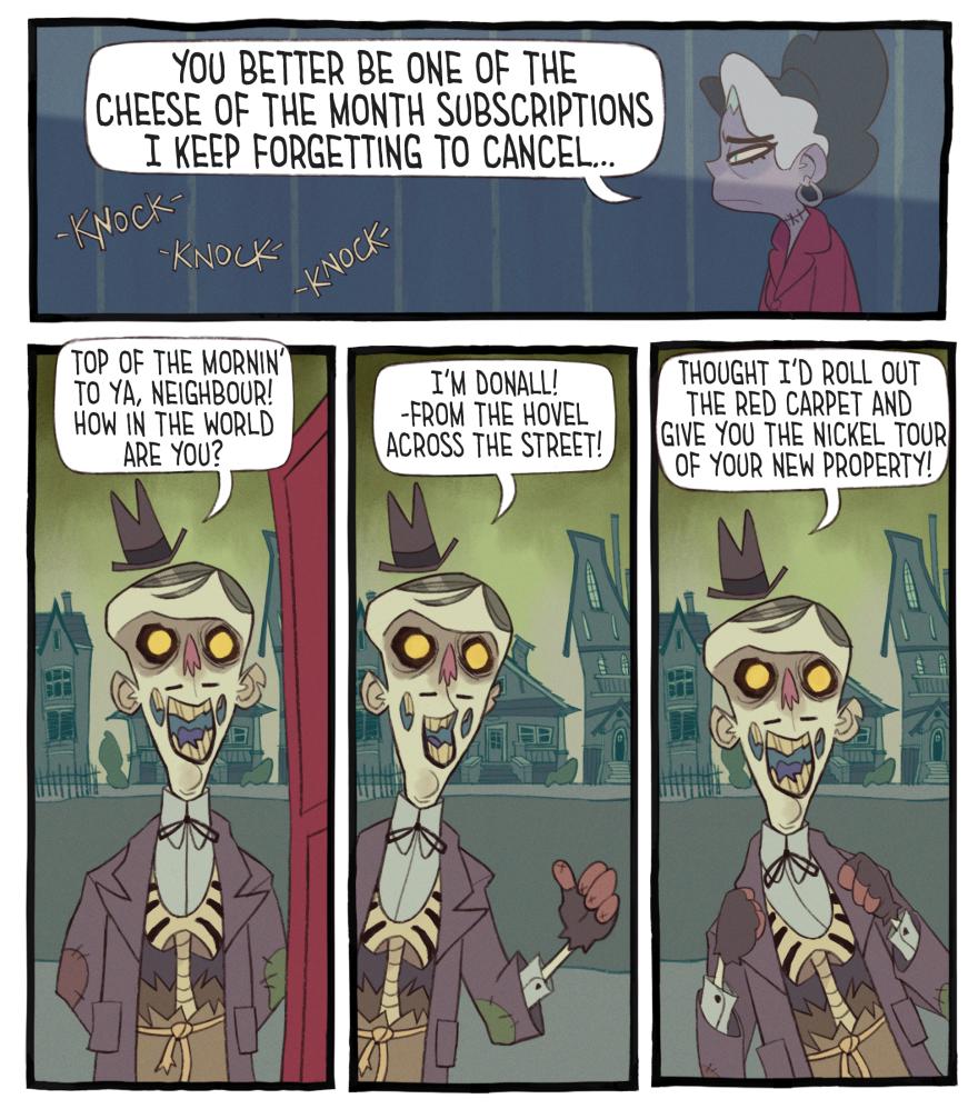 YOU BETTER BE ONE OF THE CHEESE OF THE MONTH SUBSCRIPTIONS 1 KEEP FORGETTING TO CAN TOP OF THE WORNIN TH DONALL THOUGHT ID ROLL 00T 10 YA NEIGIBOUR j THE BED CARPET AND HON I THE WORLD o Tie o M fowe oo m et Toue ARE Y007 JCROSS THE SREET Y L7 v i v by