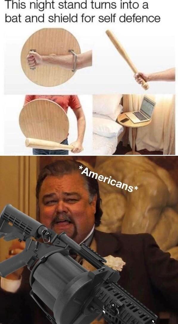 IS nignt stand tums Into a bat and shield for self defence