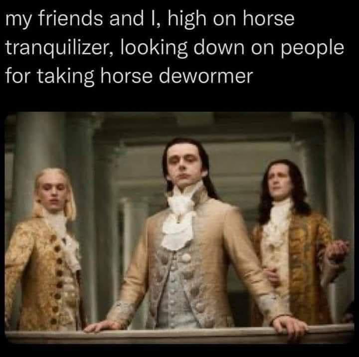 ATIEIale S Talo M Mg FaWeTa W alo g1 tranquilizer looking down on people for taking horse dewormer