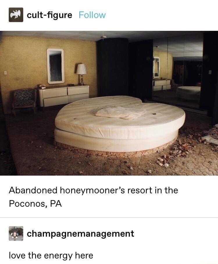 Abandoned honeymooners resort in the Poconos PA Q champagnemanagement love the energy here
